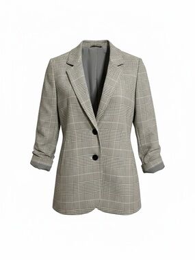 Madewell 2 Button Dorset Blazer In Gray Galloway Plaid SZ LG